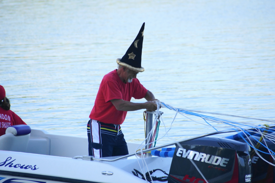 <center>Act XIV, Untangling Ropes for Girls Pyramid<br>Fred had to use most every spell he had learned at Hogwarts School of Witchcraft and Wizardry to detangle the mess.</center>