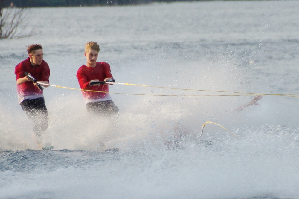 <center>Act VII,  Canoe Paddle Battle.</center>